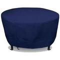 Eevelle Meridian Patio Round Table Cover with Marine Grade Fabric Waterproof Outdoor Firepit Cover - 600D Furniture Set Covers for Dining Table - Easy to Install - 25.5 H x 54 D Navy