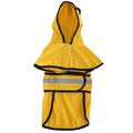 LIZEALUCKY 4 Sizes Pet Dog Raincoat Hooded Waterproof Lightweight Windproof Pet Hooded Rain Jacket with Reflective Strip for Small Medium Dogs(2 Colors) [XL-yellow]