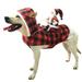 NUZYZ Dog Christmas Costume Running Santa Claus Riding on Pet Fasten Tape Thick Warm Plaid Color Matchubf Coat Dog Cat Hoodie Christmas Holiday Outfit Pet Xmas Dog Clothes