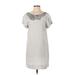 BCBGMAXAZRIA Casual Dress - Mini: Gray Solid Dresses - Women's Size Small