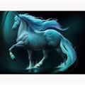 TWYYDP Wooden Puzzle 1500 Pieces Adult,Blue Horse Animal Puzzle,Wall Decor for Living Room and Bedroom Wooden Puzzle