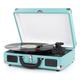 Vinyl Record Player 3-Speed Record Player Bluetooth Suitcase Turntable Record Player with Built-in Speakers RCA Line Out AUX in Headphone Jack Vintage Record Player,Convert Vinyl to WAV or MP3