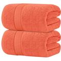 Oakias Premium Quality Coral Bath Sheets – 2 Pack – 35 x 70 Inches – 600 GSM – 100% Ring Spun Cotton Hotel Quality Jumbo Towels – Highly Absorbent & Soft Extra Large Bath Towels