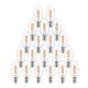 paul russells LED Filament Candle – Dimmable Small Bayonet Cap B15 Light Bulbs, 4.5Watt 470Lumens C35 LED Bulbs, 40w Equivalent, 2700K Warm White Dimmer SBC Energy Saving Chandelier Lamps, Pack of 20