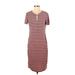 Rachel Zoe Casual Dress - Sheath: Burgundy Print Dresses - Women's Size Small