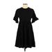 ASOS Casual Dress - A-Line: Black Solid Dresses - Women's Size 0