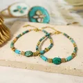 WILD & FREE Bohème Vintage pierre naturelle acier inoxydable femmes bracelet luxe turquoise perles