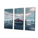 Ebern Designs Classic German Car Scenery III On Canvas 3 Pieces Print Metal in Red/White | 32 H x 48 W x 1 D in | Wayfair