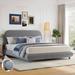 Red Barrel Studio® Mikylie Bed Fur/Upholstered in Gray | 37.2 H x 67 W x 86.3 D in | Wayfair D843B60C22144799B35669325F115811