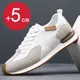 Sneakers uomo scarpe da uomo in vera pelle scarpe Casual più alte uomo tacchi nascosti 5cm aumentare