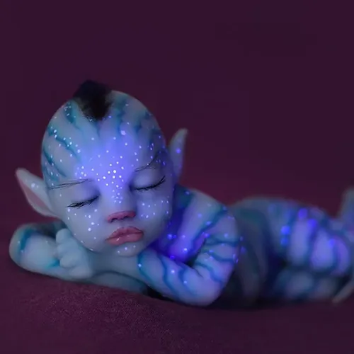 Reborn Puppe Reborn Baby Puppe Reborn Fee Avatar Puppe mit Augen Geschlossen oder Geöffnet Reborn