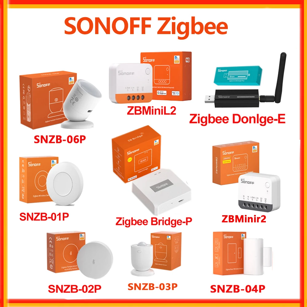 SONOFF Zigbee Bridge PRO ZBBridge Dongle-E SNZB01P SNZB02P SNZB03P SNZB04P SNZB06P Sensore ZBmini L2 ZBMinir2 Zigbee Smart Switch