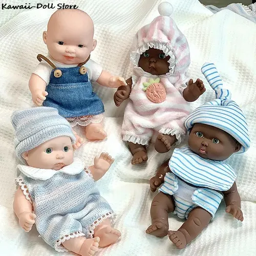 Mini Reborn Puppen 12cm Palm Puppen Pyjamas Simulation Baby Reborn Kleid Up Baby Mädchen Jungen