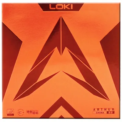 LOKI ARTHUR CHINA Tischtennisgummi Super Sticky Original WANG HAO LOKI ARTHUR Noppen im Ping-Pong-Gummi mit orangefarbenem Schwamm Image