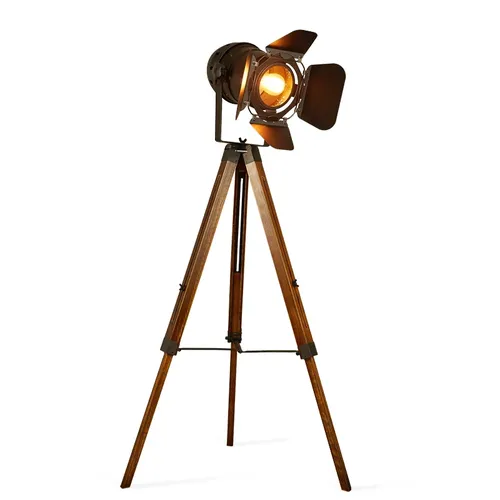 Ysl Holz Stehlampe LED Industrie lampen rot/schwarz Loft Lampen hatte rustikale Vintage Stehlampe