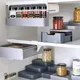 Self-adhesive Kitchen Spice Rack Seasoning Box Storage Rack Wall-mounted Spice Organizer Kitchen