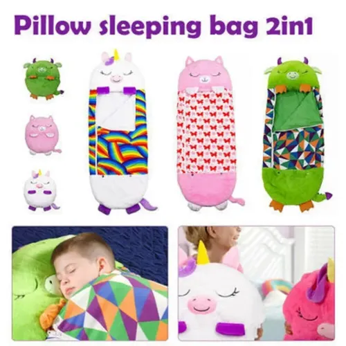 Kinder Tier Schlafsäcke Kinder Cartoon Schlafsäcke Plüsch Puppe Kissen warm weich faul Schlafsack