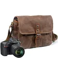 Retro Camera Bag Waterproof Photography Packages DSLR Shoulder Sling Case for Nikon Canon Sony