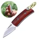 Wooden Handle Folding Knife Fruit Cutter Outdoor Survival EDC Tools Portable Keychain Pocket Knife