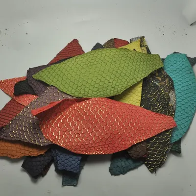 25*10 cm Bunte Echtem Lachs fisch haut leder stück multi farbe DIY tasche gürtel schuhe zubehör