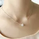 S925 pure silver necklace female short design crystal Shambhala ball chain elegant brief