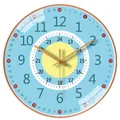 12 Inches 30cm Circular Wall Clock Silent Teaching Clock for Kitchen Home Decorative Kids with High