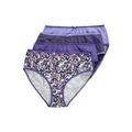 Ulla Popken Damen 4er Pack Midi-Slips, Violet Wonder Slip, Multicolor, 42-44