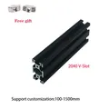 1pcs Black 2040 V- Slot Aluminum Profile Extrusion Frame European Standard 100mm-1200mm Anodized