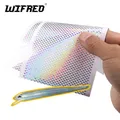 Wifreo 4PCS/Pack Holographic Fishing Lure Fly Sticker Fish Scale Lure Pressure Transfer Sticker for