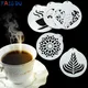 FAIS DU Stainless Steel Coffee Stencil Cake Decorating Stencil Baking Template for Latte Cappuccino