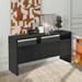 Modern Adequate Storage Space Sideboard MDF Storage Cabinet with Double-Storey Tabletop and Ample Storage Space for Kitchen