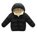 Baby Boys Girls Down Parkas Coat Winter Warm Cotton Coat Kids Outwear Hoodie Jacket Toddler Hooded Coat Long Sleeve Zipper Solid Warm Outfits 2-7T