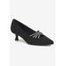 Extra Wide Width Women's Bonnie Pump by Ros Hommerson in Black Micro (Size 9 WW)