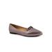 Wide Width Women's Elsie Casual Flat by Trotters in Pewter (Size 7 1/2 W)