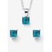 Women's Birthstone Jewelry Set In .925 Silver by PalmBeach Jewelry in December