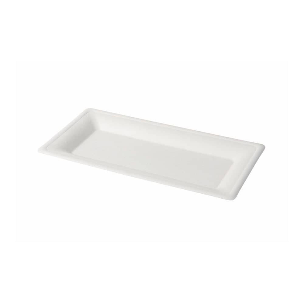 greenbox - Teller aus Zuckerrohr 26 x 13 cm, rechteckig, 50 St. Image