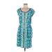 Mossimo Casual Dress - Mini Scoop Neck Short sleeves: Blue Dresses - Women's Size Medium