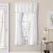 Wide Width Brush Fringe Curtain Tailored Pair Tiebacks by Ellis Curtains in White (Size 80" W 63" L)