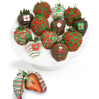 Christmas Belgian Chocolate Covered Strawberries