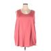 Lands' End Active T-Shirt: Pink Solid Activewear - Women's Size 3X