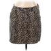 INC International Concepts Casual Skirt: Brown Leopard Print Bottoms - Women's Size 10