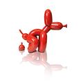 NgFTG Poop And Balloon Dog Figurines,Modern Jeff Koons Art Sculptures,Creative Gifts Puppy Statues,Home Decor Ornaments For Office-Red