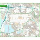 British Street Map - Heathrow Airport - Size - 130 x 110cm - Paper