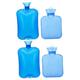 Didiseaon 4 Pcs Winter Hand Warmer Hot Water Bag Water Bag Bottle Warm Water Pouch Rubber Water Bottle Hot Water Bottle Warm Water Bottle for Bed Hot Water Sack Thicken Cold Water Bag
