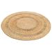 White 48 x 47 x 0.4 in Area Rug - Lofy Round Solo Area Rug w/ Non-Slip Backing | 48 H x 47 W x 0.4 D in | Wayfair 1-Eko-ca-112 natural xw-120x120