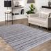 Black;gray;grey Rectangle 3'3" x 4' Area Rug - Dakota Fields Chellieann Area Rug w/ Non-Slip Backing 48.0 x 39.0 x 0.4 in black/whitePolyester/Cotton | Wayfair