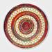 Blue/Red 32 x 31 x 0.4 in Area Rug - Bungalow Rose Round Rathany Area Rug w/ Non-Slip Backing Metal | 32 H x 31 W x 0.4 D in | Wayfair