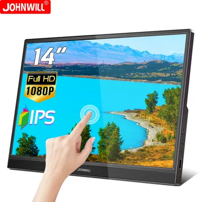 Moniteur de jeu portable 14 pouces écran tactile LCD IPS 60Hz 1920x1080 pour PC téléphone Mac