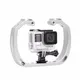 Diving Underwater Aluminum Selfie Monopod Mount Double-Arm Tray Handheld For Gopor Action Camera
