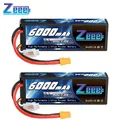 1/2Units Zeee LiPo Battery 2S 7.4V 6000mAh 80C XT60 Plug RC Parts Hardcase Lipo 2S for Airplanes RC